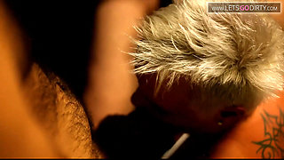 Hot girls enjoy eating cum after an orgy