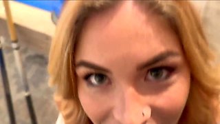 PAWG cheating Blonde was fucked on a pool table