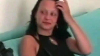 Shy Girl Goes Wild on the White Cock