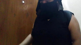 Saudi BBW Big Ass Hijab Maid Fucked By Boss When she cleaning room - Anal Fuck & Cum