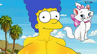 Marge sucked off a bodybuilder on a nudist beach !The Simpsons New Animation  Dsanimatin HENTAI !