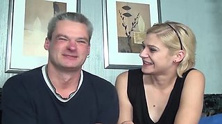 German Blonde Amateur Threesome with Bisexual Dudes in HD