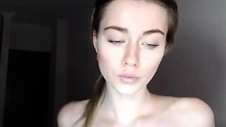 Petite small tit babe with perfect pussy masturbates