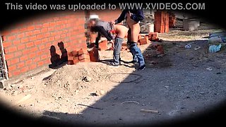 Latina Babe Nataly Fucked at Construction Site Security Cam