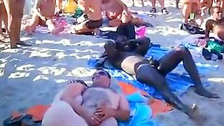 Nude Beach - More Antics at Cap d`Agde - Group Sex