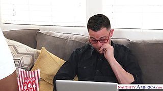 Ebony Jenna Foxx Uses the Power of Her Big Tits to Seduce Her Friend's Boyfriend!