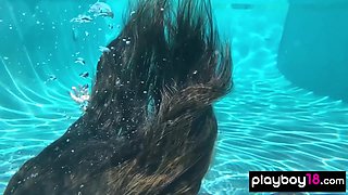 Naked ebony mommy fingers her hairy twat