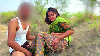 Desi village Stepsister viral xxx video fucking in jungle, skinny stepsister tight pussy fuck xx video