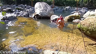 Naughty Girl Called Me to Go to the Waterfall