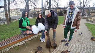 Cheerleader Serina Gomez gets her pussy licked by two guys in a steamy threesome