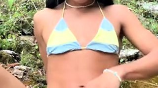 Kimla Reina Outdoor Masturbation In Bikini