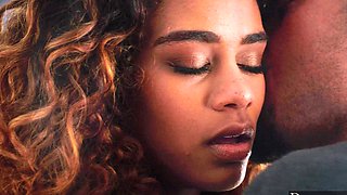 Ebony temptress Scarlit and her man Chris indulge in a wild ride of raw passion