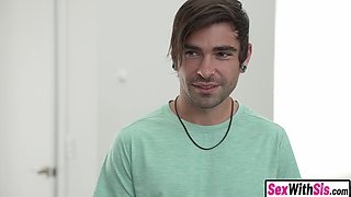 Peeping stepbro punished by young stepsis