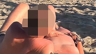 Caught by a Girl During Beach Sex