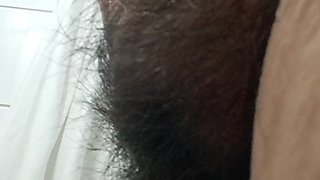 Mom's mature pussy is fat and hairy, perfect for fucking.