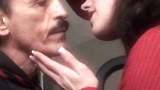 Older mature guy gets to fuck this perfect perky tit teenage slut chick