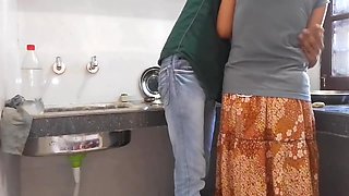 Indian Maid Creampie Sex In Kitchen