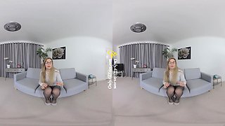 Stephanie Bonham Carter - Sexy Stockings; Amazing Legs on a Hot Pornstar in a VR Striptease