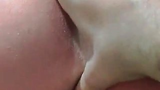 Amateur young brunette enjoys dildo on solo masturbation