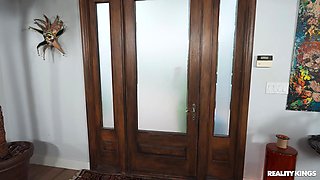 Oily Rub To Tits-Out Tug Part 2: Interracial with BBC James Angel and Hairy Pussy Redhead Nia Bleu