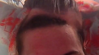 Breath Holding Underwater in Bathtub and Record with Waterproof Camera