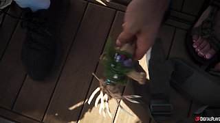 Spicy MILF exciting outdoor clip