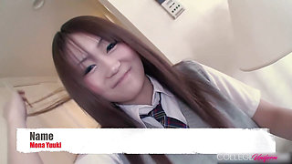 Mona Yuuki's Schoolgirl Cunt Gets Pounded Raw In Uniform!