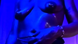 Amateur blondie solo anal masturbation