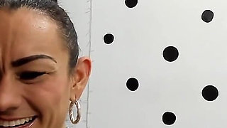 Muscle Flex, Dance, Big Clit Play and Squirt with Muscular MILF