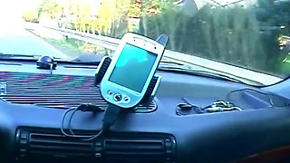 Blonde Sucks Cock and Shows Wet Pussy in Car