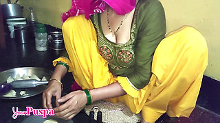 My desi maid stays at my house to work at night on festival, kitchen sex video, full romantic sex video