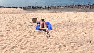 Amateur Latina Fucked Hard on Beach After Sunbathing - Real Homemade Voyeur Sex
