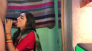 Amateur Indian girl is giving a blowjob to her lover