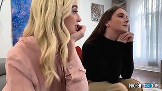 Before The Deal, He Wants A Blowjob From - Hazel Moore, Lexi Lore And Lexi Moore