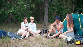 Swap Wives, Mutual Rimming And Anal Fuck In The Forest