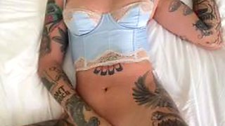 Tattooed petite brunette teen fucked POV I found her at tonaughty.com