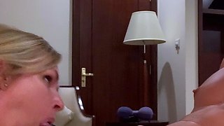 Amazing amateur blonde enjoying a doggystyle