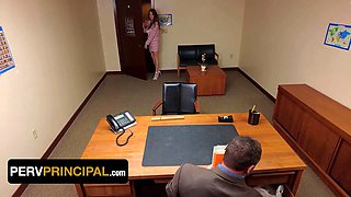 Ambitious mylf lawyer is called to principal\u2019s office because of her stepdaughter\u2019s behaviour issues