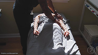 Asian Exhibitionist Massage Client Flashing and Teases the Masseur