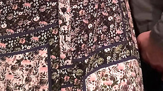 Pervert Old Man Rubs Student's Pussy in the City Bus