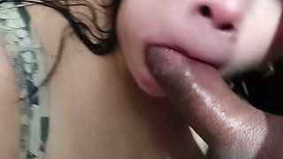 Big Tits MILF Giving Me a Stand up Position That My Cock Straight Ahead Into Her and Suck It and Cum Into Her Mouth!