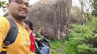 Permi Pooja outdoor blowjob with college boy in forest - hot desi bhabhi public sex at tourist place