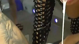 Huge bukakke party without a condom with Harleen Van Hynten and Sub Lisa