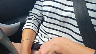 Playing with my pussy while driving - Public Car Webcam Solo