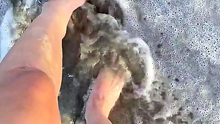 Euro amateur outdoor masturbation