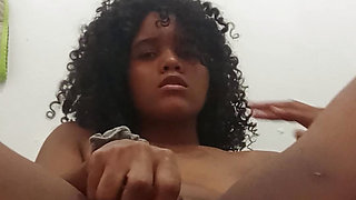 Indian Aunt gets playful with her dildo until she squirts