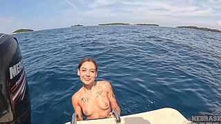 Teen siren Abbie Storm bares all on a sexy boating trip