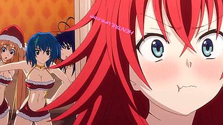 Rias Undresses Slowly Before Giving Issei a Deep  Warm Oral Finish  HENTAI Parody