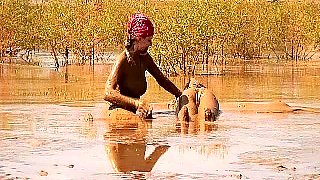 An awesome blond woman with big boobs part1