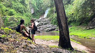 Amateur couple outdoor sex